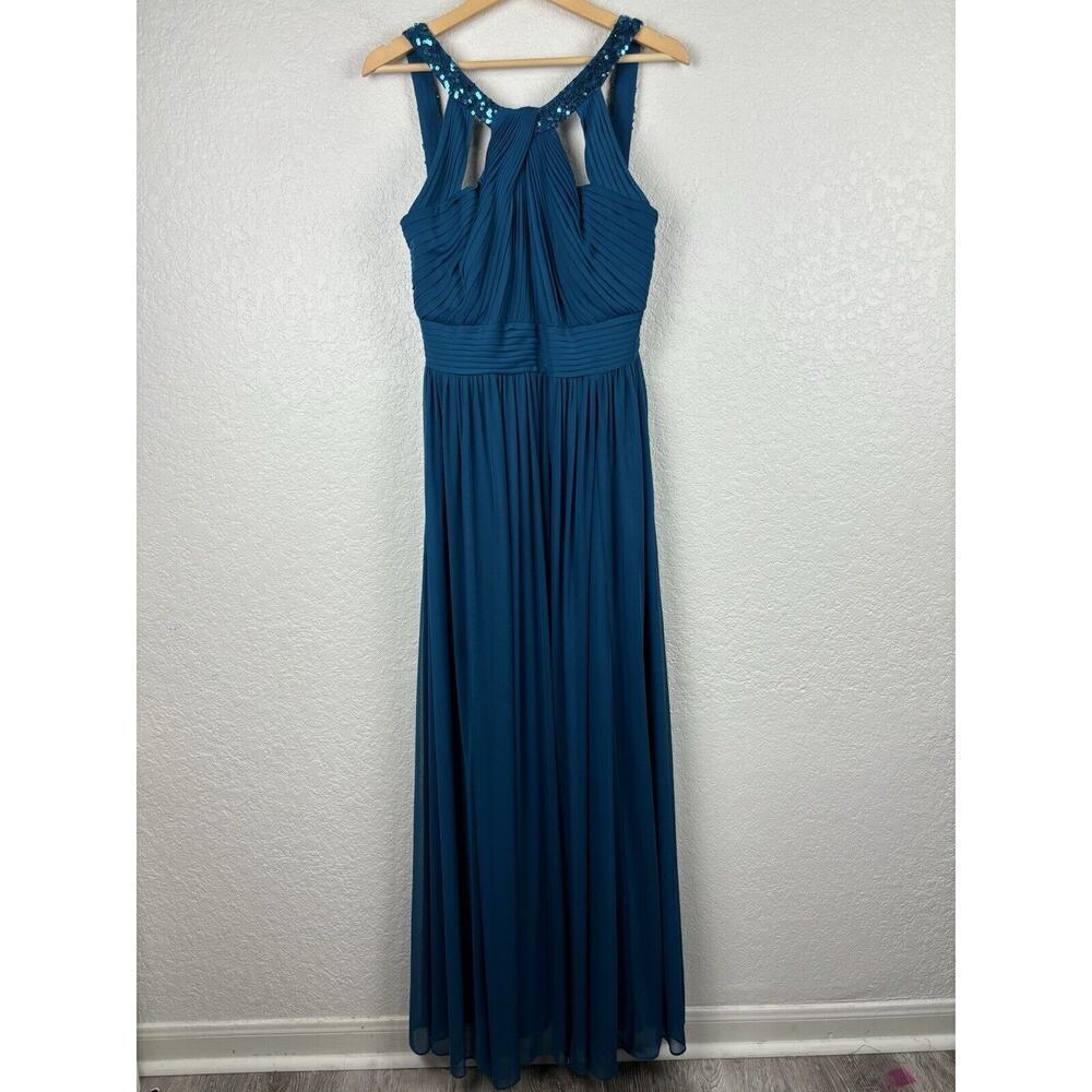 Alex Evenings Women’s Formal Dress Size 10 Teal Green Blue Bridesmaid‎ Gala Ball